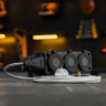 Шнур сетевой Energy Series, ПВС, 3 м, 3 x 1 мм, с неразборной вилкой, белый, Denzel