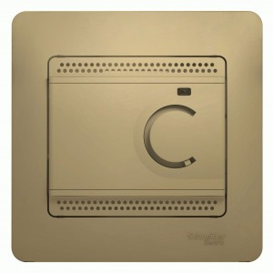 Systeme Electric GLOSSA термостат электр 10А д/тепл. пола с датч от +5° до +50°С титан GSL000438(2!)