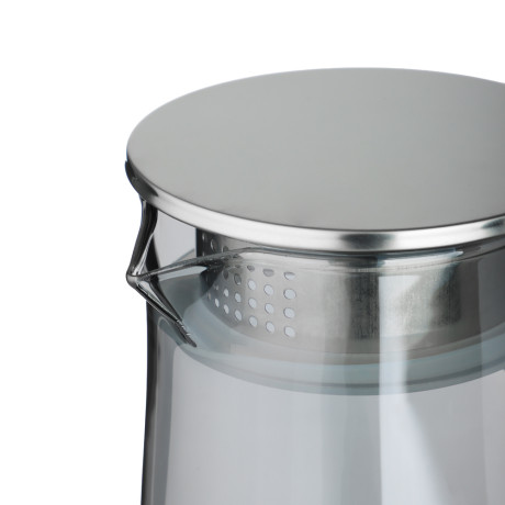 SATOSHI Графит Кувшин для воды 1,8л, стекло, нерж.сталь