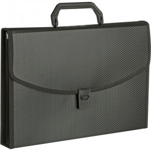 Портфель 6 отдел. A4 пластик 0.7мм чёрный 993214