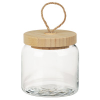 PASABAHCE Вуди Банка стеклянная с бамбуковой крышкой 575мл, 43573SLB