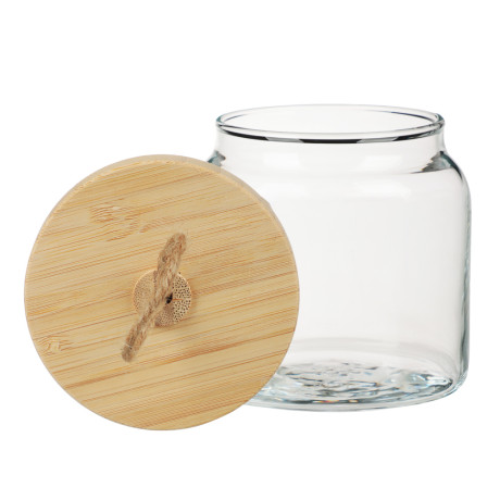 PASABAHCE Вуди Банка стеклянная с бамбуковой крышкой 575мл, 43573SLB