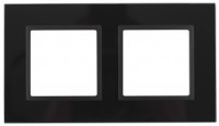 ЭРА 14 Elegance рамка СУ 2 мест.стекло, черный+антр 14-5102-05 5268