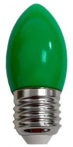 Ecola свеча E27 2W Зеленый матов. 82x37 C7TG20ELY (10!)