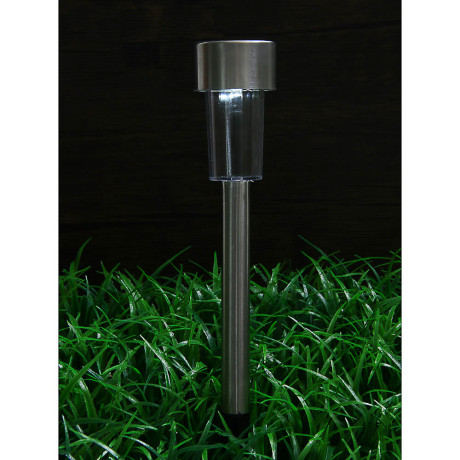 INBLOOM Фонарь на солнечной батарее, 30х4.7см, 1LED, белый, 1.2V 40mAh Ni-MH, пластик, нерж.сталь