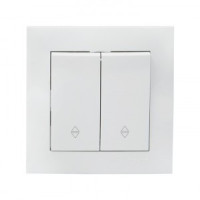 EKF Валенсия выкл. проходн. СУ 2 кл. 10А белый Al/Cu (корпус PC) EWV10-027-10