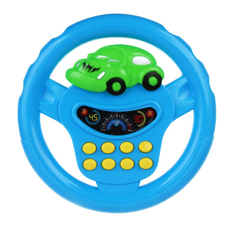 ИГРОЛЕНД Игрушка электронная Руль, свет, звук, ABS, 2хАА, 17,5х17х4см, ZY384010