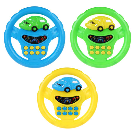 ИГРОЛЕНД Игрушка электронная Руль, свет, звук, ABS, 2хАА, 17,5х17х4см, ZY384010