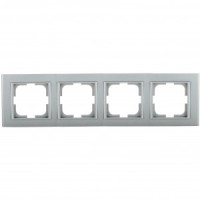 OVIVO Рамка СУ 4 местн. MINA серебро, 401-100000-228