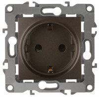 ЭРА 12 мех. роз. СУ 1 мест. 16А земля, шторки Бронза, автоклеммы 12-2102-13 3859