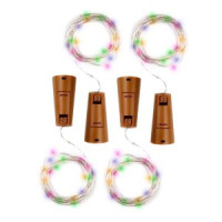 ФАЗА Гирлянды DC-G04-20MS4, комплект 4 шт., Пробки, мультицвет, 20 LED, 3xAG13 .5047938