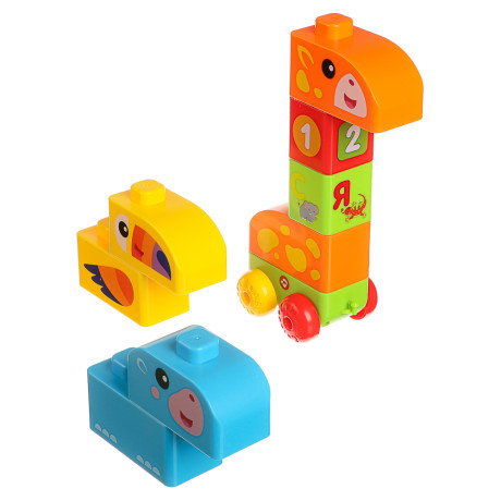 АЗБУКВАРИК Конструктор музыкальный "Talky Blocks", звук, пластик, 3 вида