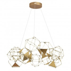 ODEON LIGHT 5086/56L L-VISION ODL25 ант.бронз/мет Люстра LED 56W 4000K 3360lm TRELLIS