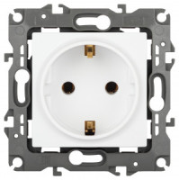 ЭРА 12 мех. роз. СУ 1 мест. 16А земля, автоклеммы, белый матовый 12-2101-01М