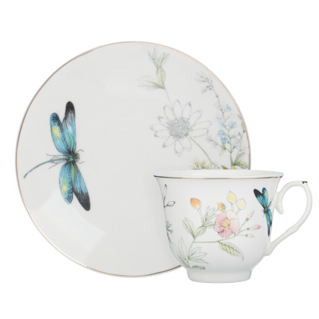 Набор чайный 2 пр., 225мл, MILLIMI, Стрекоза, фарфор