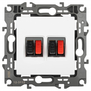 ЭРА 12 мех. роз. аудио СУ 2 мест. белый матовый 12-3112-01М