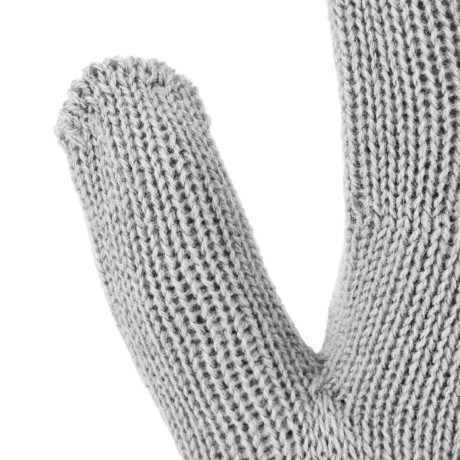 Перчатки трикотажные, акрил, двойные, серая туча, двойная манжета Сибртех