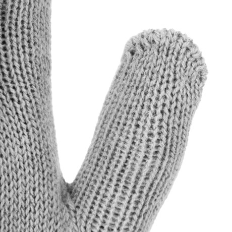 Перчатки трикотажные, акрил, двойные, серая туча, двойная манжета Сибртех