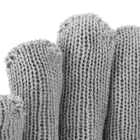 Перчатки трикотажные, акрил, двойные, серая туча, двойная манжета Сибртех