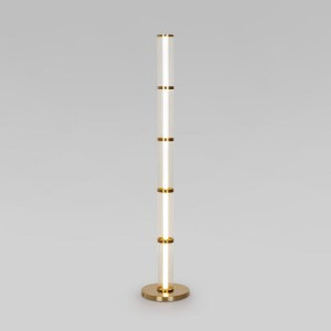 Eurosvet Торшер 1500lm 300х300х1600 металл прозр./латунь Stark 80537/1 нет