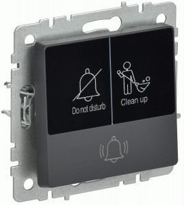 IEK BRITE мех. кнопка звонка СУ (инд. для отелей) 10А ВС10-1-9-БрГ графит BR-V14-2-10-K53