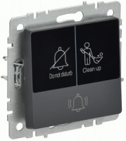 IEK BRITE мех. кнопка звонка СУ (инд. для отелей) 10А ВС10-1-9-БрГ графит BR-V14-2-10-K53