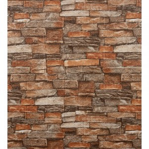 Панель самоклеящаяся Кирпичики 70х77см, разноцветный ,104417, Рыжий Кот