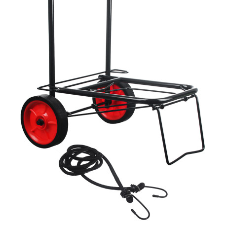 Тележка для сумок тм VETTA, металл, грузоподъемность 40кг, 95х35х46см, колеса d14см, цвет черный