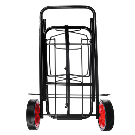 Тележка для сумок тм VETTA, металл, грузоподъемность 40кг, 95х35х46см, колеса d14см, цвет черный