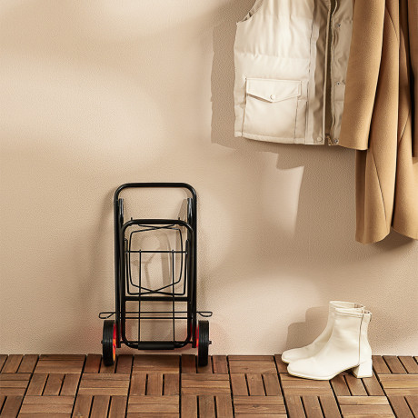 Тележка для сумок тм VETTA, металл, грузоподъемность 40кг, 95х35х46см, колеса d14см, цвет черный