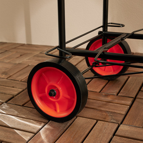 Тележка для сумок тм VETTA, металл, грузоподъемность 40кг, 95х35х46см, колеса d14см, цвет черный