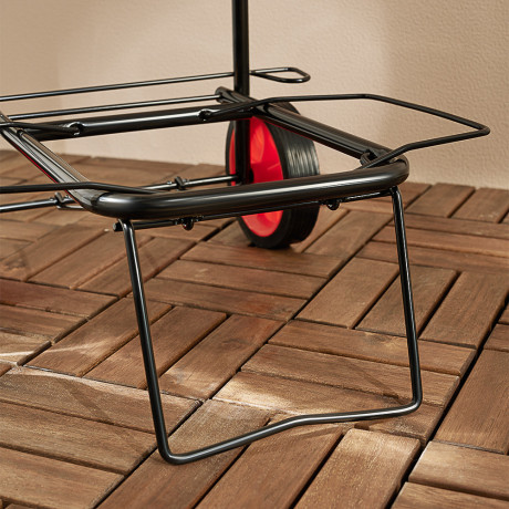 Тележка для сумок тм VETTA, металл, грузоподъемность 40кг, 95х35х46см, колеса d14см, цвет черный