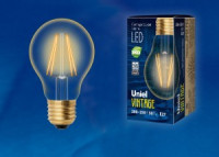 Uniel Vintage ЛОН A67 E27 6W(540lm) 2250K филамент  золотистая  60x102 LED-A60-6W/GOLDEN/E27