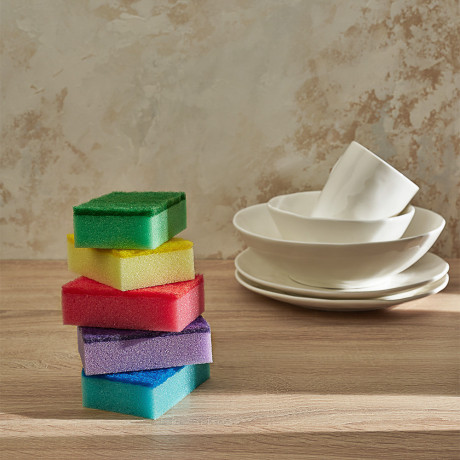 VETTA Набор губок для мытья посуды "Премиум" 5шт, 9,6х6,5х3см