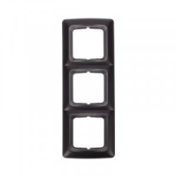 KRANZ DEA Рамка 3 мест. (горизонт.) Черный Металлик KR-78-0347