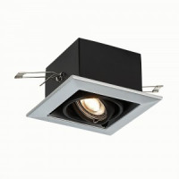 ST LUCE св-к встр. 50W GU10 126x126x70 Черный/Серебристый ST250.148.01