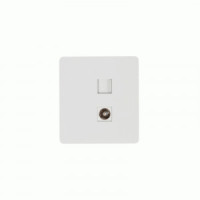 KRANZ MIELE ROUND мех. роз. компьют. RJ45 кат6 + TV СУ перламутр KR-78-0722-1