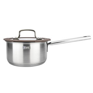 Ковш нерж сталь с крышкой Experience 1,5л стенки 0,6мм дно 4,0мм, индукция TR-17351 TalleR