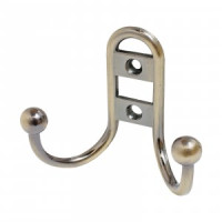 Крючок-вешалка мебельн 2-рожк StahlBuro 208B AB ст.бронза В60*Ш73*Г34 ЕВРОПАКЕТ(300,50)