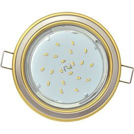 Ecola GX53 H4 св-к  2 цв.Золото-жемчуг-золото 38x106 FY53H4ECB (10!)