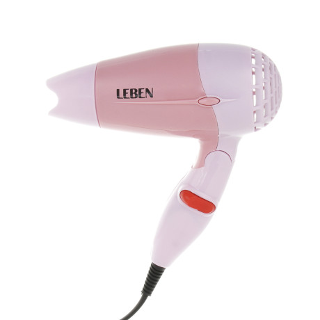 LEBEN Фен для волос дорожный 500Вт, 2 скорости
