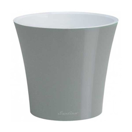 Кашпо АРТЕ 1,2 л Металлик белый Сантино х36