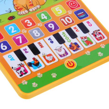 ИГРОЛЕНД Планшет интерактивный "Рыжий котик", звук, ABS, 3AAA, 14х20,5х1,8см