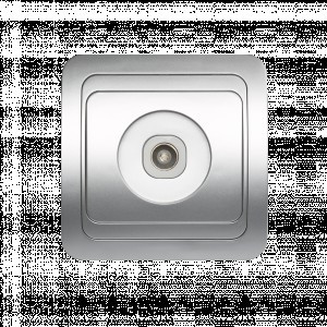 Smartbuy Марс роз. СУ телевизионная 1-местная серебро 75Ом 5-862МГц  (SBE-02s-S1-TV)