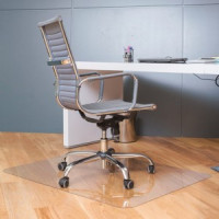 Коврик защитный д/напольных покрытий BRABIX, поликарбонат, 100х120 см, глянец, толщина 1 мм, 604846