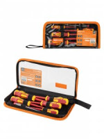 TDM Набор отверток диэлектр. №1, тканевый пенал, 6 предметов, до 1000В, ПрофиЭлектрик SQ1017-1201