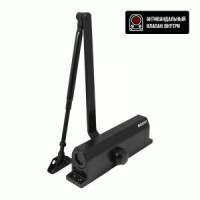 Доводчик дверной БУЛАТ ULTIMATE ДД-180 A-B (110-180 кг) черный, морозостойкий(10)