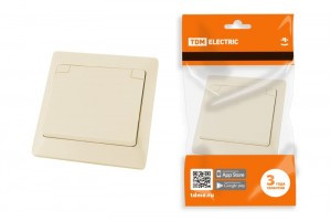 TDM Ильмень роз. СУ 1 мест. 16А (земля, шторки, крышка) IP44 слон. кость АБС-пластик SQ1823-0117