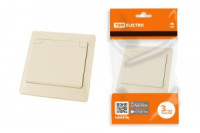 TDM Ильмень роз. СУ 1 мест. 16А (земля, шторки, крышка) IP44 слон. кость АБС-пластик SQ1823-0117