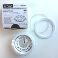 Ecola &quot;Сделай сам Хрустал. св-к&quot; Основа GX53 H4 14 отверстий Белый 38x106 DW53RVECB (10!)